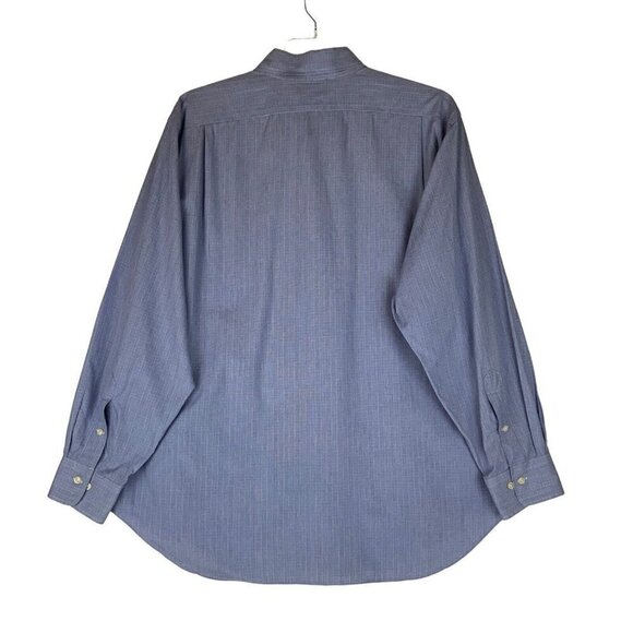 Polo Ralph Lauren Philip Dress Shirt 17.5x34 Blue Plaid Business Career - Picture 3 of 6